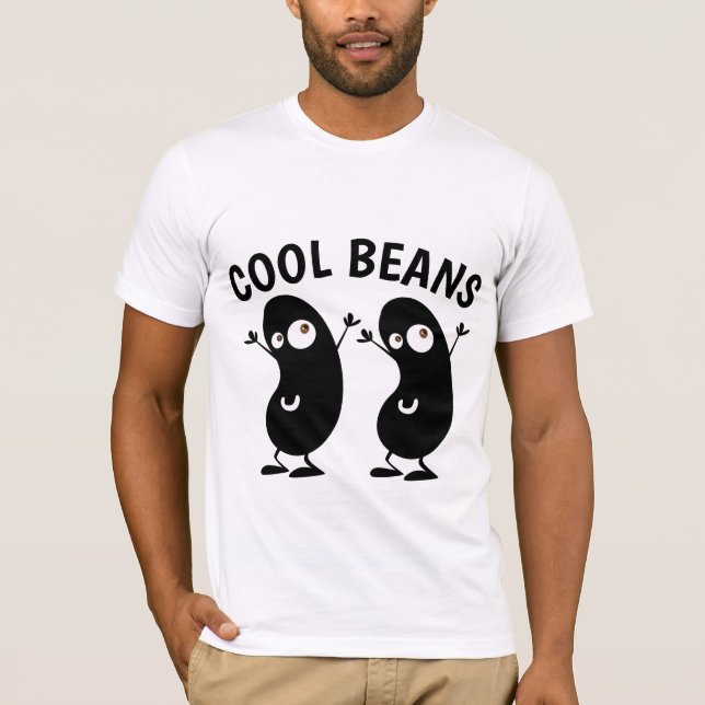 HARICOTS cool Drôle T-shirts au café (Devant)