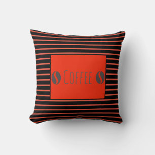 Haricots de café funky Grandes frites Coussin Jeu 