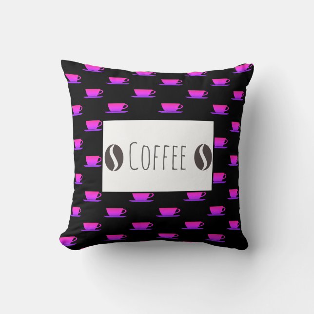 Haricots de café funky Motif Coussin Jeu d'oreille (Recto)