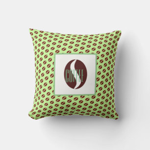 Haricots de café funky Motif Coussin Jeu d'oreille