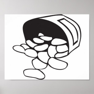 Haricots Déversés D'Une Poster De Sac