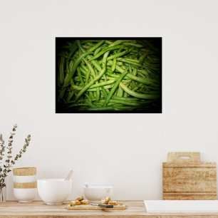 Haricots verts en impression de projecteur