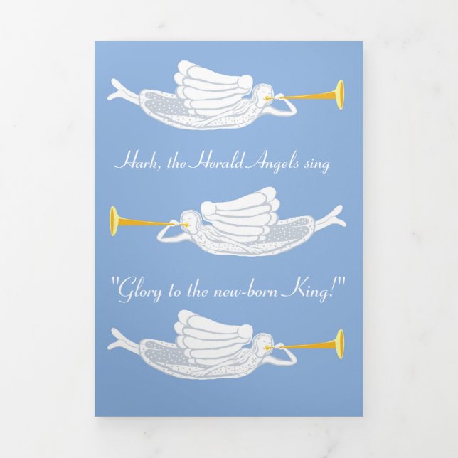 Hark the herald angels chanter la carte de Noël (Page de couverture)