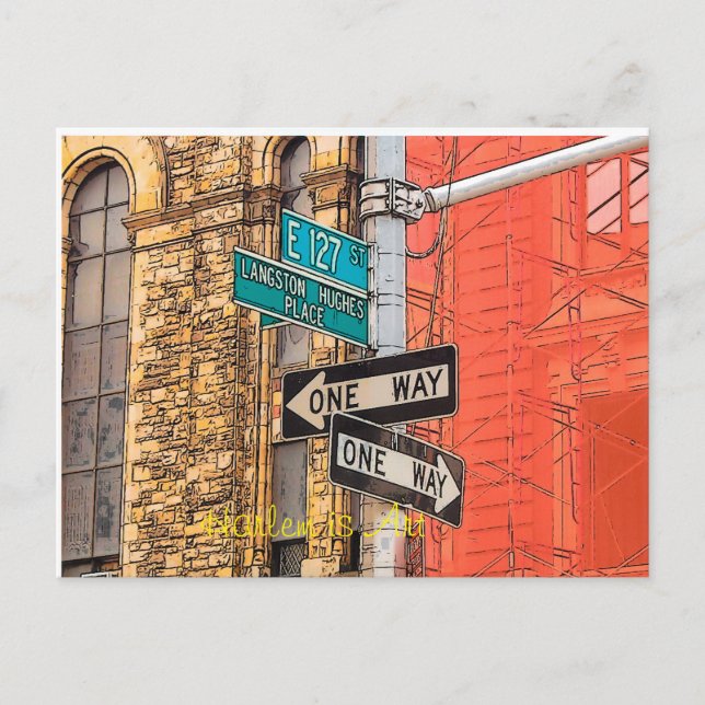 Harlem est une carte postale Art (Devant)