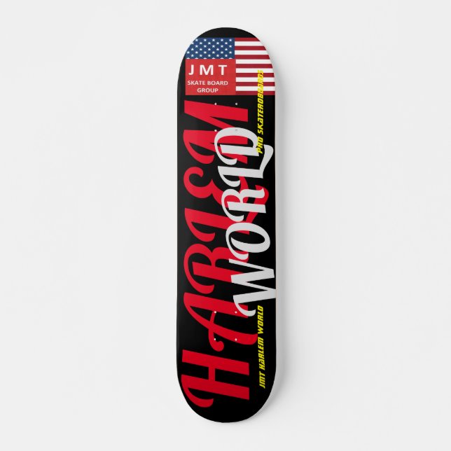 HARLEM WORLD  JMT 7 3/4" Planche de Skateboard (Devant)
