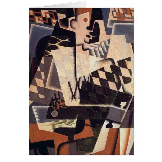 Harlequin avec une guitare, 1917 (Devant)