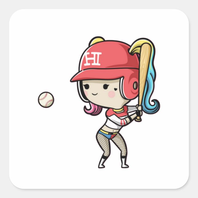 Harley Quinn - Baseball - Sticker (Devant)
