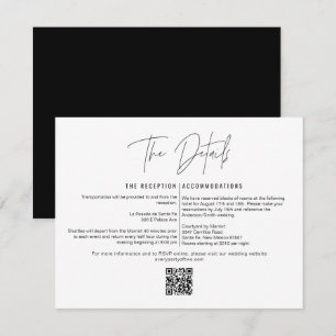 HARLOW Bold Moderne QR Code Mariage Détails Carte
