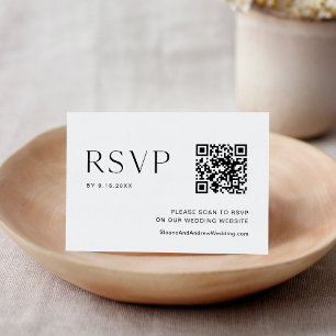 HARLOW Minimaliste Mariage QR Code RSVP