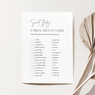 HARLOW Sweet Baby shower bonbon Match Carte de jeu