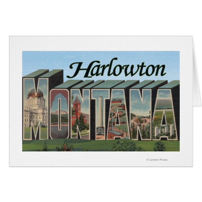 Harlowton, Montana - Scènes de grandes lettres (Devant horizontal)
