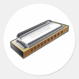 Harmonica de bleus - autocollant
