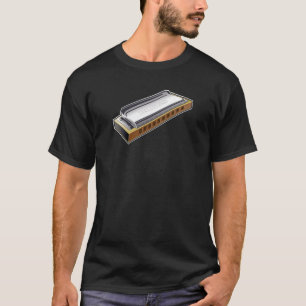 Harmonica de bleus - obscurité de T-shirt