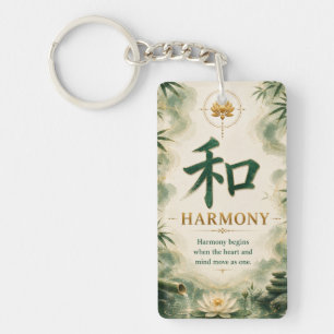 Harmonie (和) Porte-clés caractère chinois