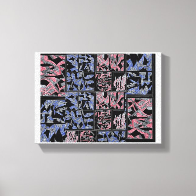 Harmonie Abstraite Urbaine sur Toile (Recto)