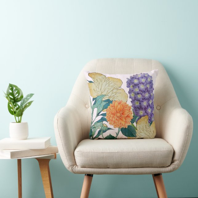 Harmonie botanique Oreillers floraux vibrants (Chaise)
