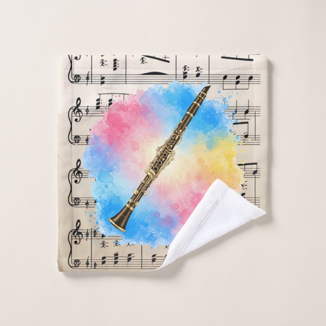 Harmonie Clarinet : Aquarelles colorées (Gant de toilette)