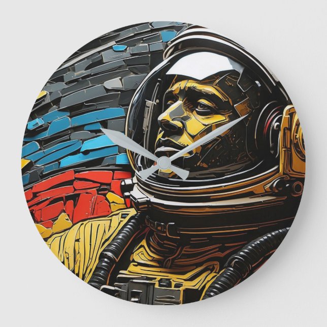 Harmonie cosmique : Horloge murale des astronautes (Recto)