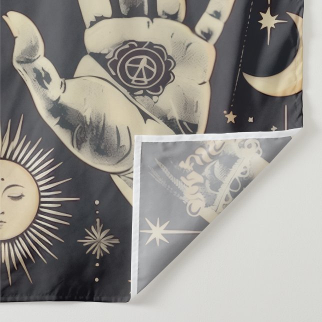 🌙 Harmonie cosmique Tapisserie Sun & Moon (Détail)