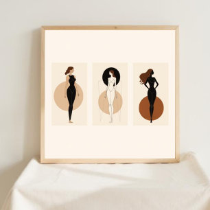 Harmonie de terre cuite – Art mural abstrait fémin