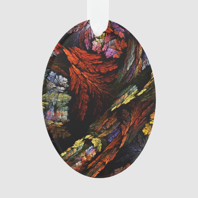 Harmonie des couleurs Art Abstrait Acrylique Oval (devant)