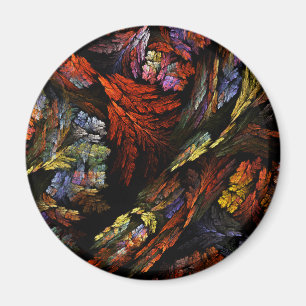Harmonie des couleurs Magnet Arrondi de l'art Abst