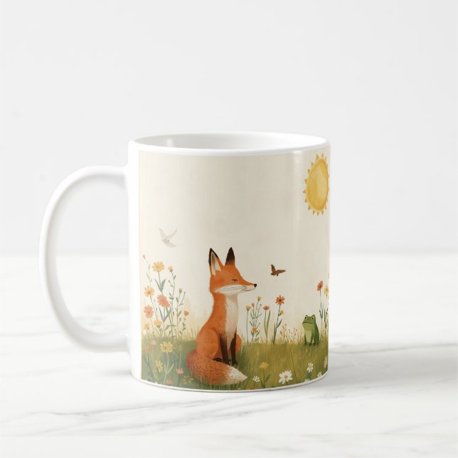 Harmonie du matin – Mug Fox et Grenouille Cozy (Gauche)