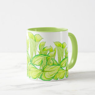 "Harmonie en vert" sur une tasse combinée