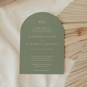 HARMONIE   Faire-part de mariage vert Sage