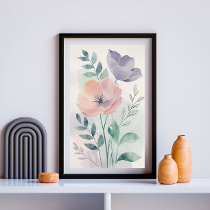 Harmonie Florale Élégante   Décoration Murale Bota