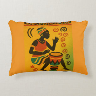 Harmonie tribale - Coussin culturel africain