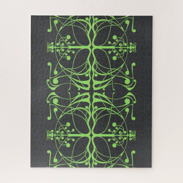 Harmonie verte Art nouveau Puzzle (Vertical)