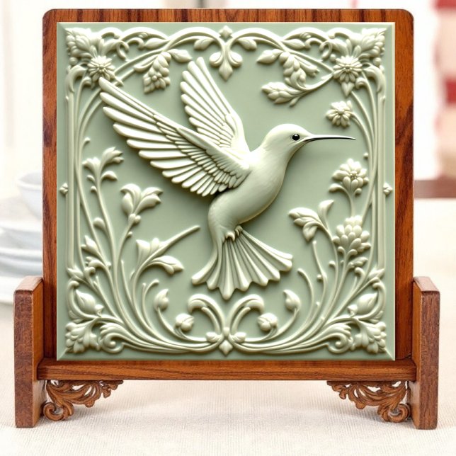 Harmonie verte de l'oiseau - carreaux en céramique (Créateur téléchargé)