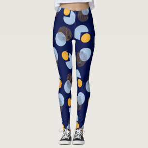 "Harmonie vive : Leggings imprimés bleu et jaune