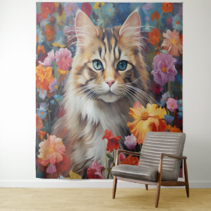 Harmonie Whiskered : Tapisserie florale de fleur d