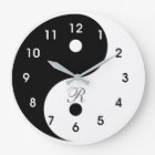 Harmonie Yin Yang Monogramme Horloge Mur