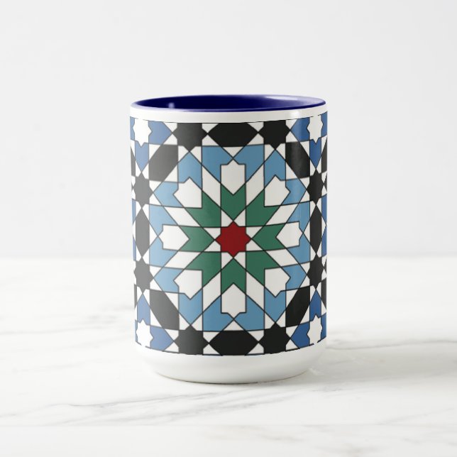 Harmony in Tiles – Moroccan Geometric Mug (Centre)