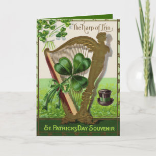 Harpe de carte de cru de jour d'Erin St Patrick