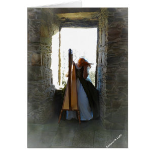 Harpe de la carte vierge passée