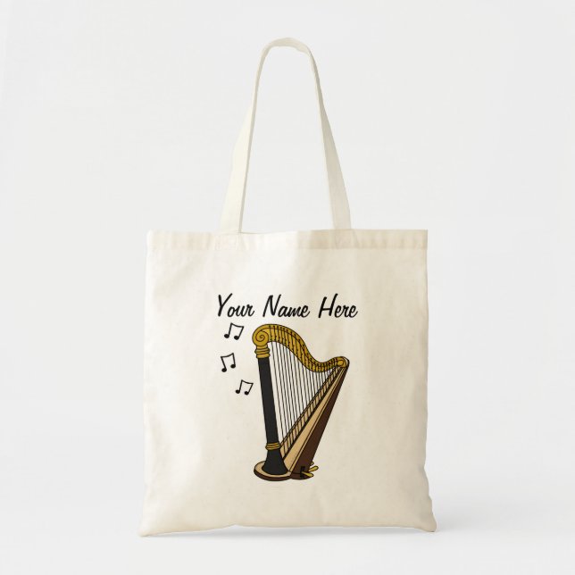 Harpe Sac fourre-tout Personnalisé Harpist String  (Devant)