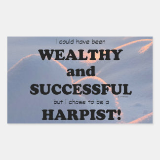 Harpe Wealthy & Réussite Sticker Rectangulaire