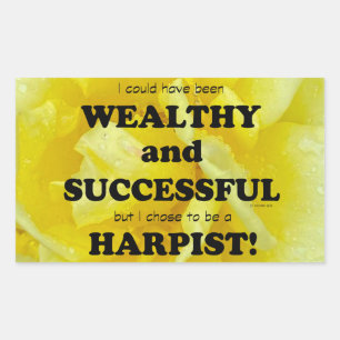 Harpe Wealthy & Réussite Sticker Rectangulaire
