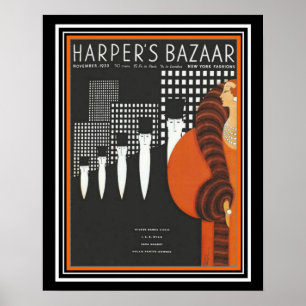 Harper's Bazaar Art Déco Couverture 16 x 20