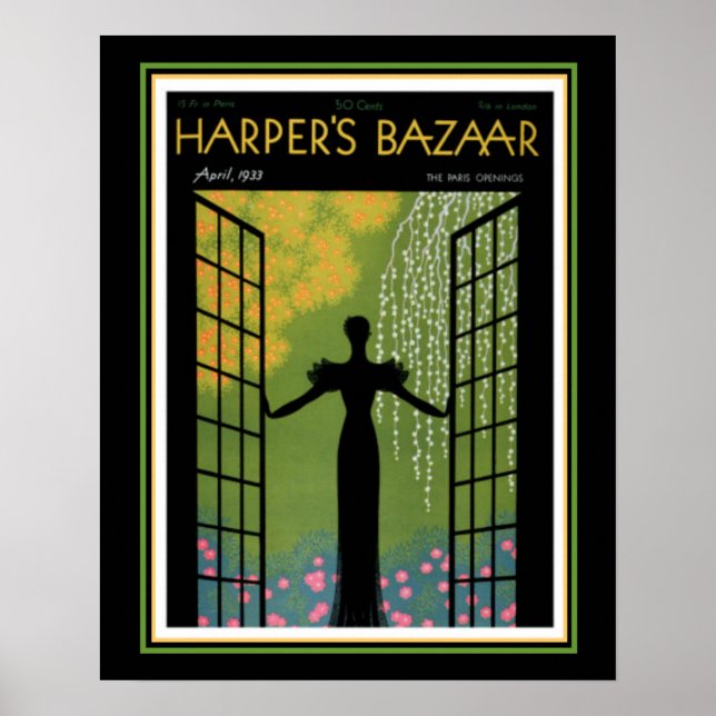 Harper's Bazaar Art Déco Couverture 16 x 20 (Devant)
