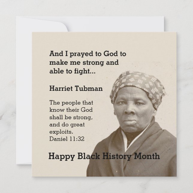 HARRIET TUBMAN Citation Écriture personnalisée Mot (Devant)