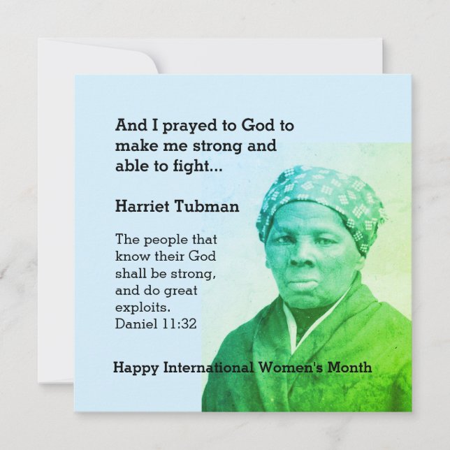 HARRIET TUBMAN Écriture personnalisée Citation mot (Devant)