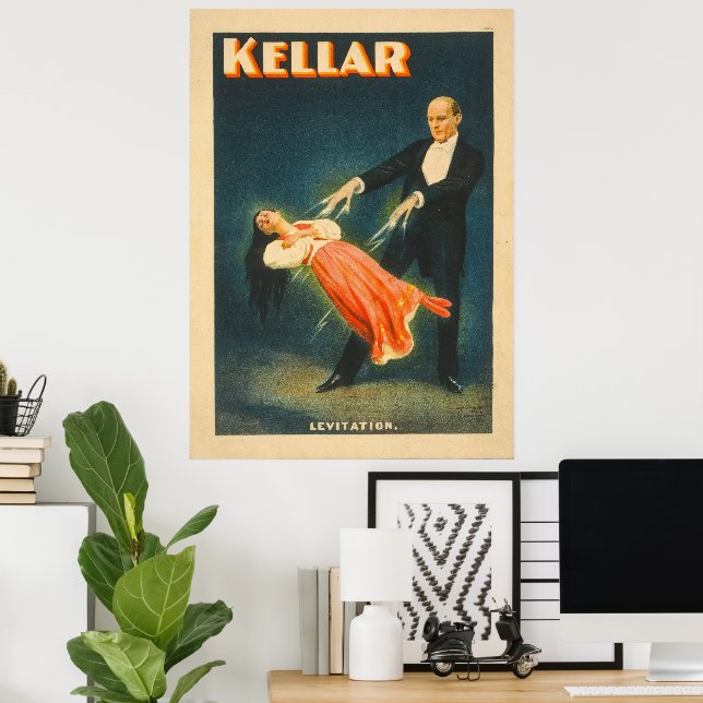Harry Kellar Magician Lithograph Poster (Bureau à domicile)