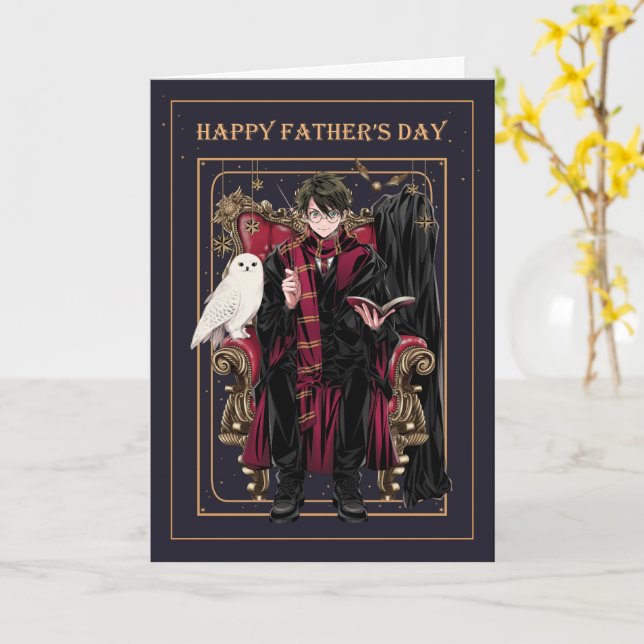 HARRY POTTER™ Carte Bonne Fête des Pères (Fleur jaune)