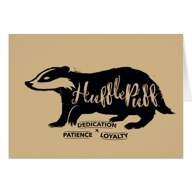 Harry Potter | HUFFLEPUFF™ Silhouette Typographie (Devant horizontal)