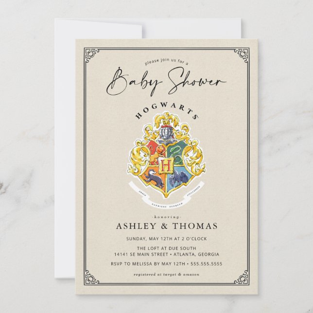 Harry Potter | Invitation Baby Shower Blason de Po (Devant)
